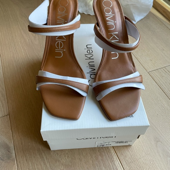 Brown Leather Calvin Klein Heels - Picture 2 of 4